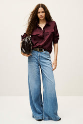 Flowing Shirt Canoli Bordeaux - ba&sh outlet