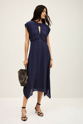 Asymmetric Midi Dress Inaia Blue - ba&sh on sale