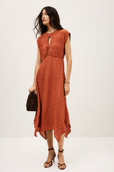 Asymmetric Midi Dress Inaia Orange - ba&sh sale