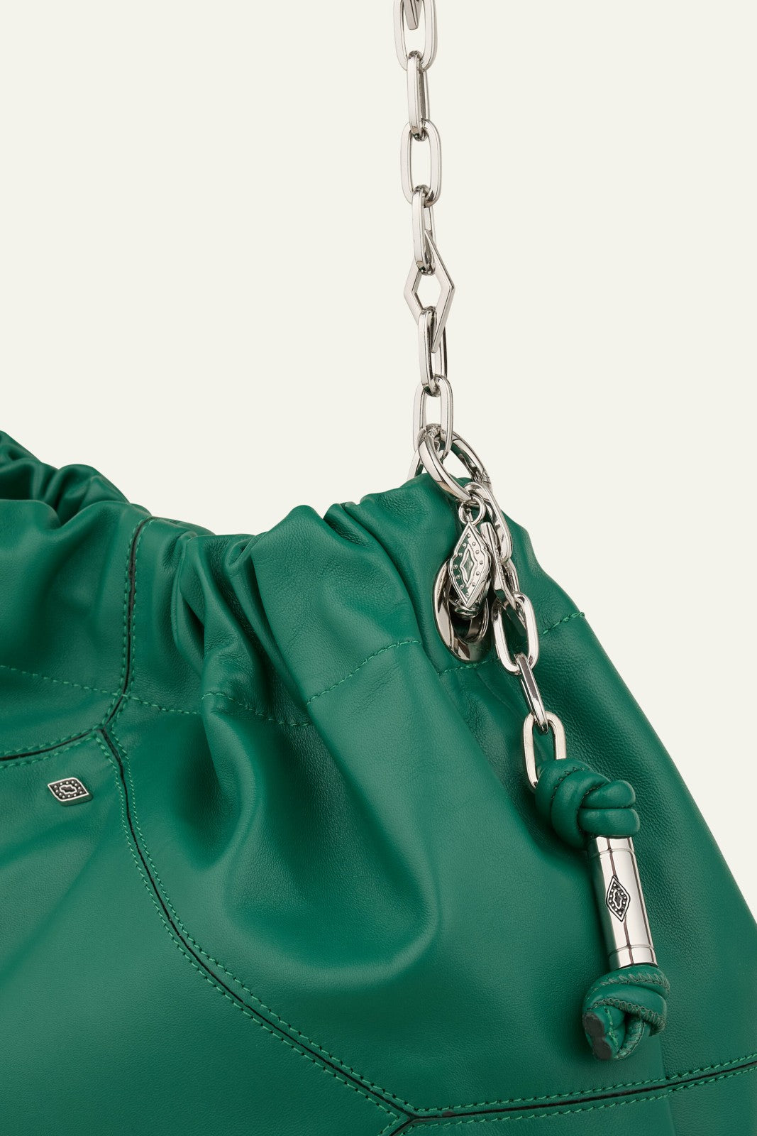 Leather Tote Bag June Green - ba&sh on sale